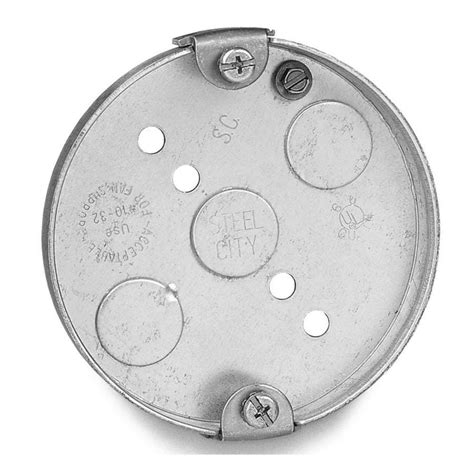 round have electric with metal box|round shallow wall electrical box.